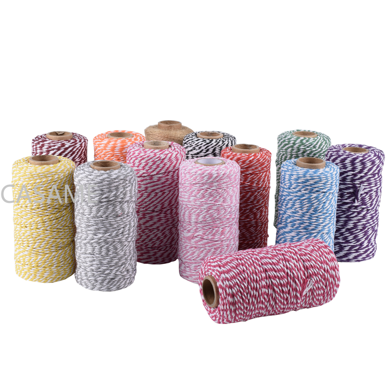 Home And Textiles Today - หลายสีสันด้ายงานฝีมือทําด้วยมือ DIY Beige Twisted Cotton Macrame