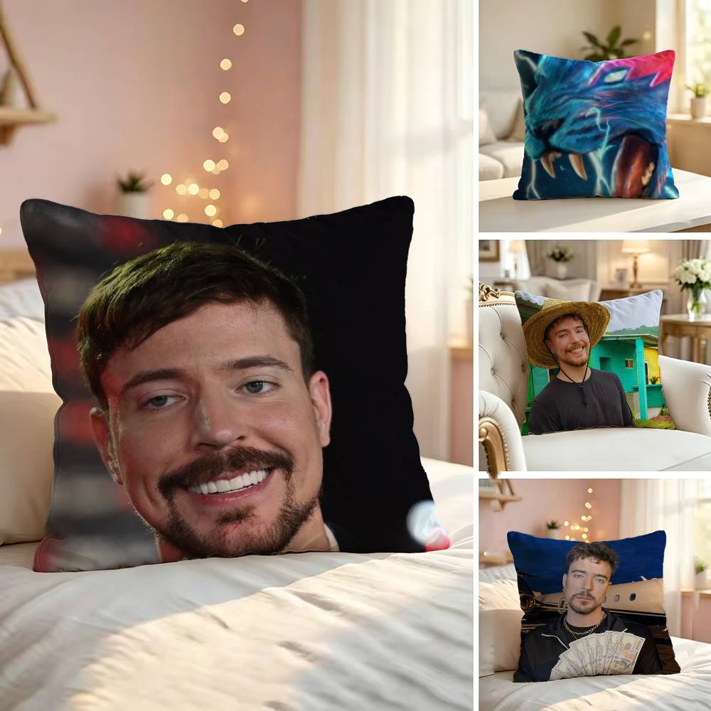 Jimmy Home Textiles - จิมมี่ มิสเตอร์ บี-บีสต์ ปลอกหมอนพิมพ์ลายสองด้าน สำหรับห้องนอน ข้างเตียง
