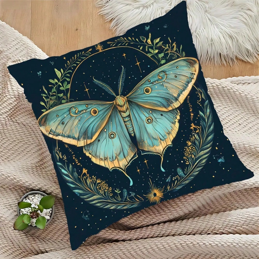 ปลอกหมอนลายโบฮีเมียนรูปผีเสื้อ - Pillow Insert 18X18 บทวิจารณ์และราคา
