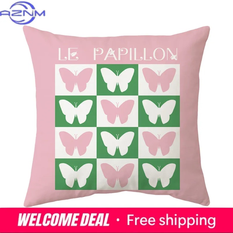 ปลอกหมอนสีชมพูสีเขียว 45x45 ซม - Home Textiles Images บทวิจารณ์และราคา