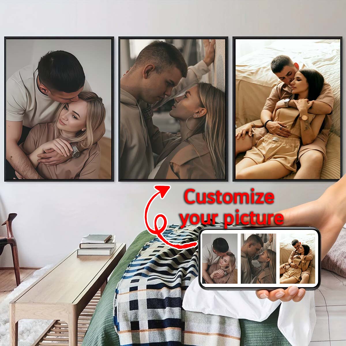 ภาพสามชิ้น - ภาพวาดสีน้ำมันแบบ - Home Of Textiles บทวิจารณ์และราคา