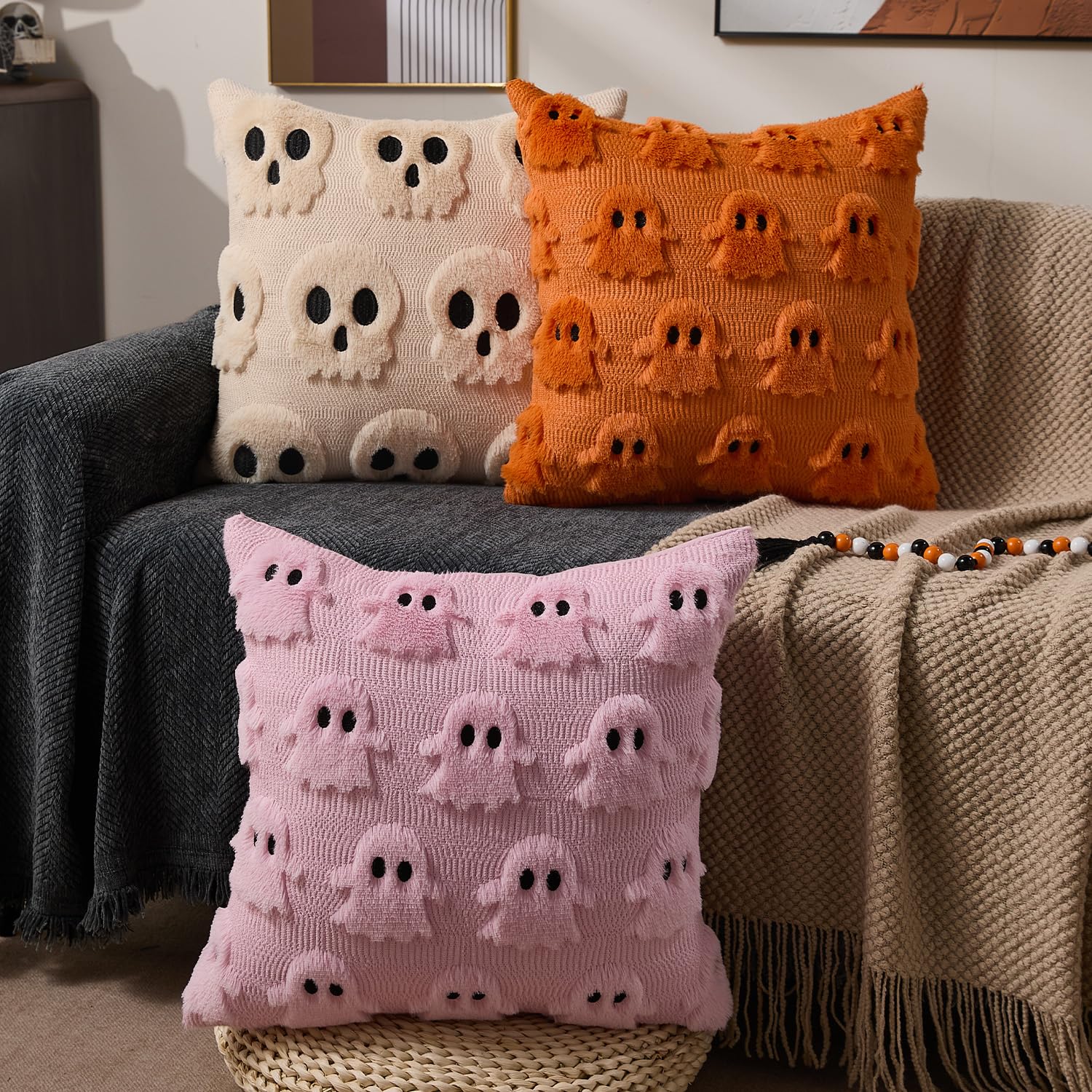 ปลอกหมอนฮาโลวีน 18x18 นิ้ว สีเ - Pillow Insert 18X18 บทวิจารณ์และราคา