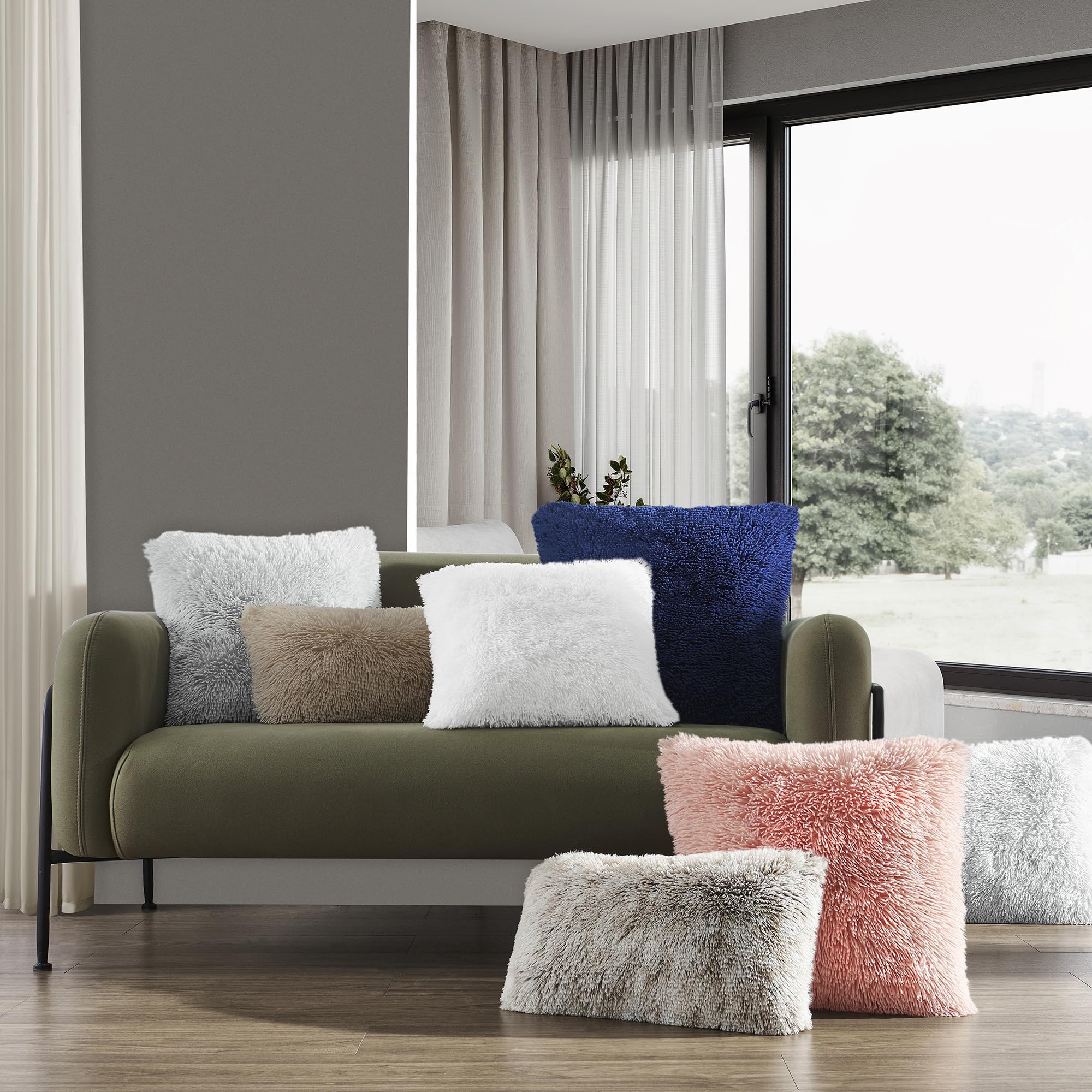 ปลอกหมอนอิงขนเฟอร์เทียมเนื้อนุ - Pillow Insert 18X18 บทวิจารณ์และราคา