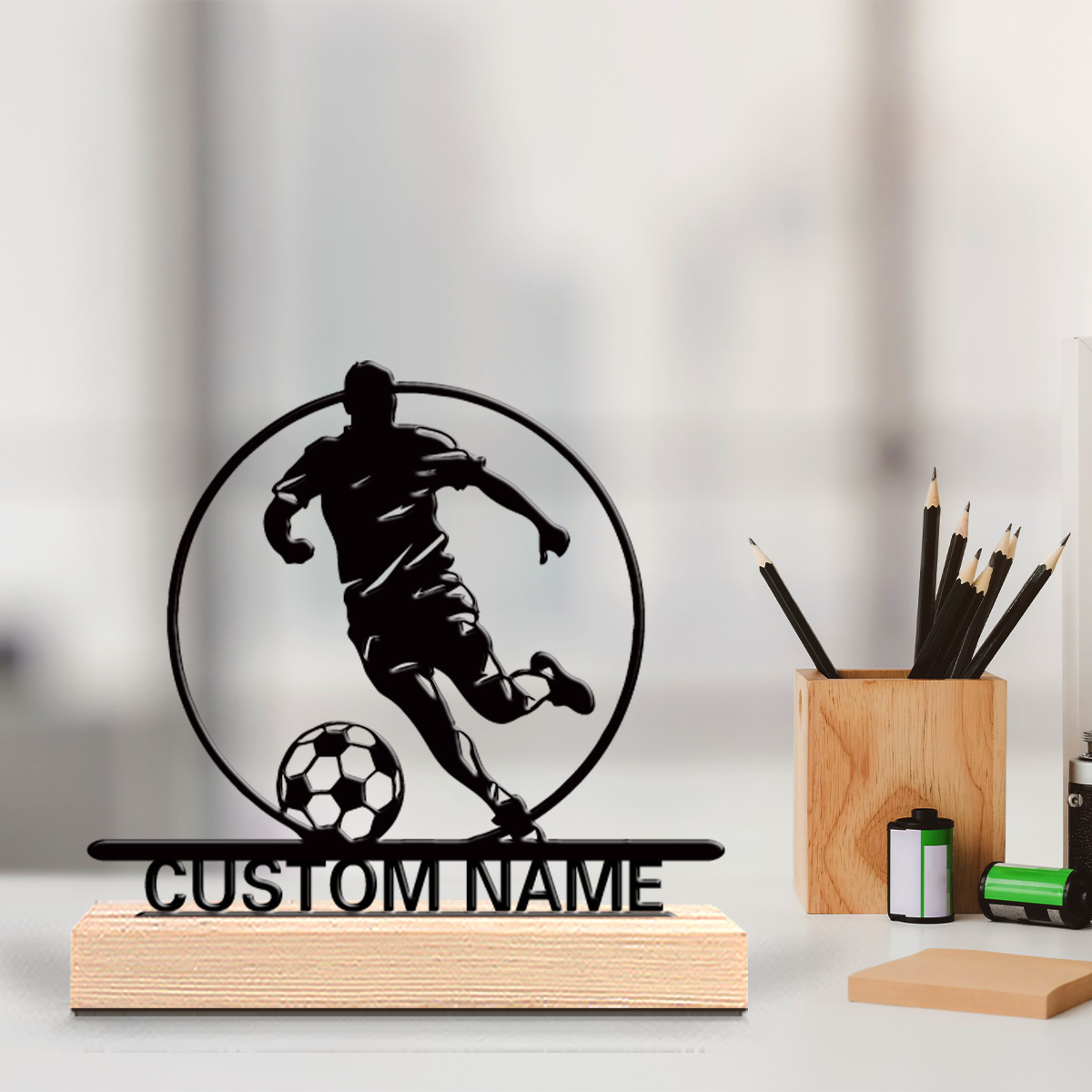 รูปปั้นนักฟุตบอลโลหะสั่งทำพร้อ - Home Textiles Products บทวิจารณ์และราคา