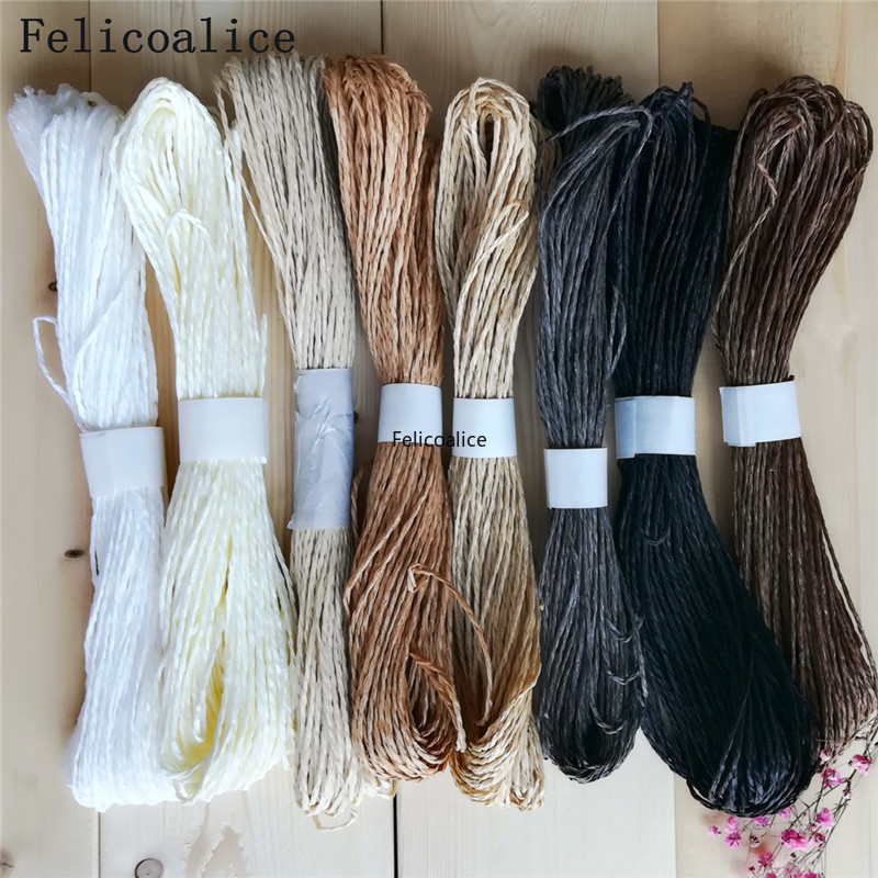 1ชิ้น/ล็อต30เมตรราฟีเชือกกระดา - Home Art Textiles บทวิจารณ์และราคา