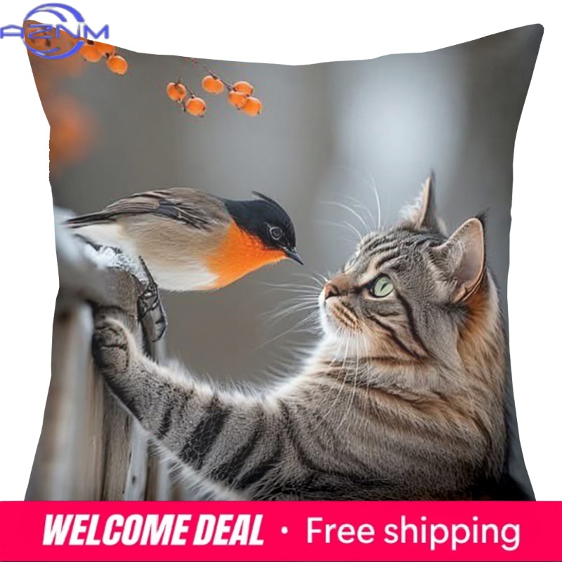 หมอนรูปแมวน่ารักพร้อมรูปแมวหลา - Home Textiles Images บทวิจารณ์และราคา