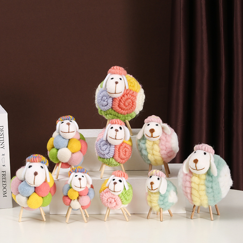 1PCS น่ารัก Felt แกะเครื่องประ - Home Textiles China บทวิจารณ์และราคา