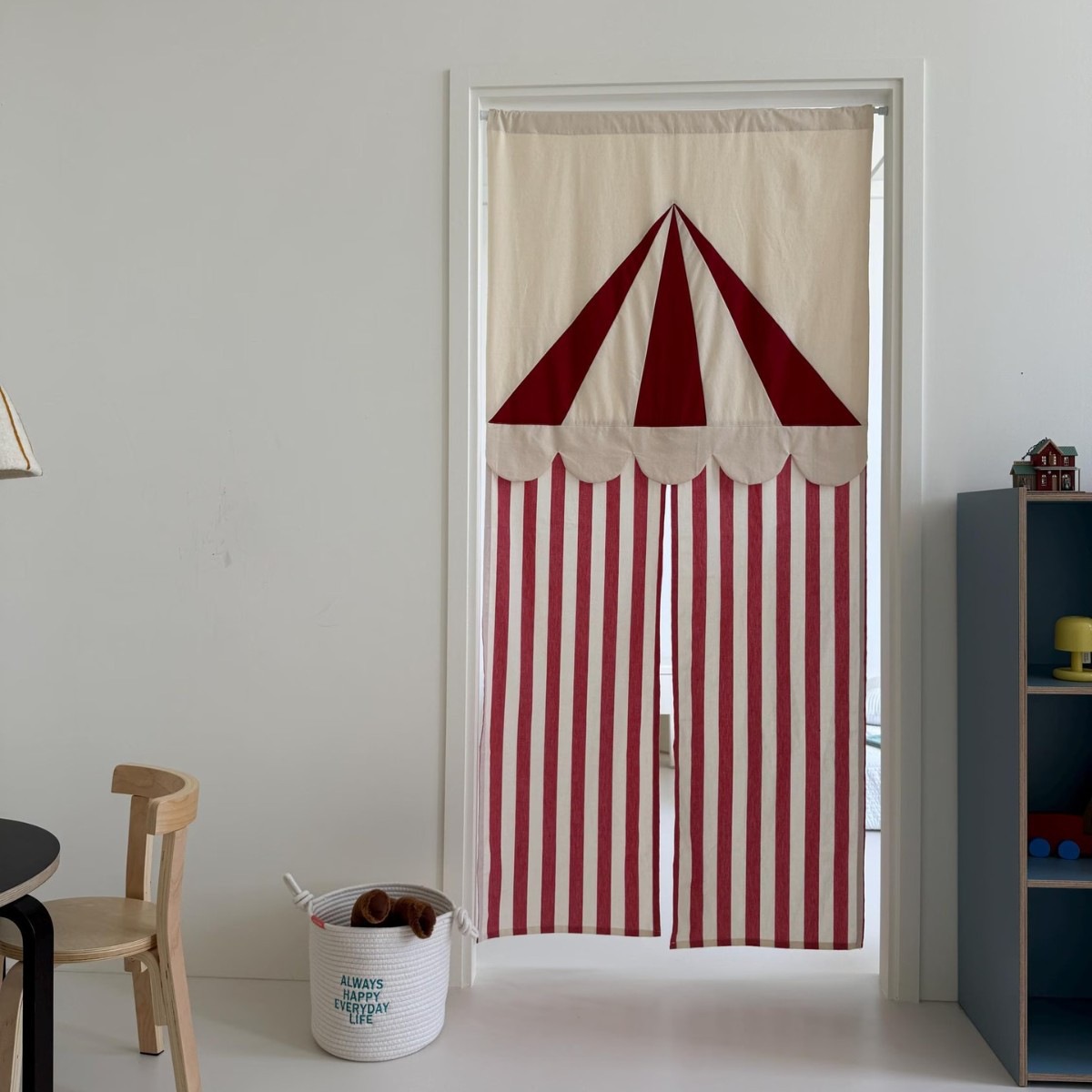 ม่านประตูผ้าลายทางสไตล์เกาหลีส - Home Textiles Products บทวิจารณ์และราคา