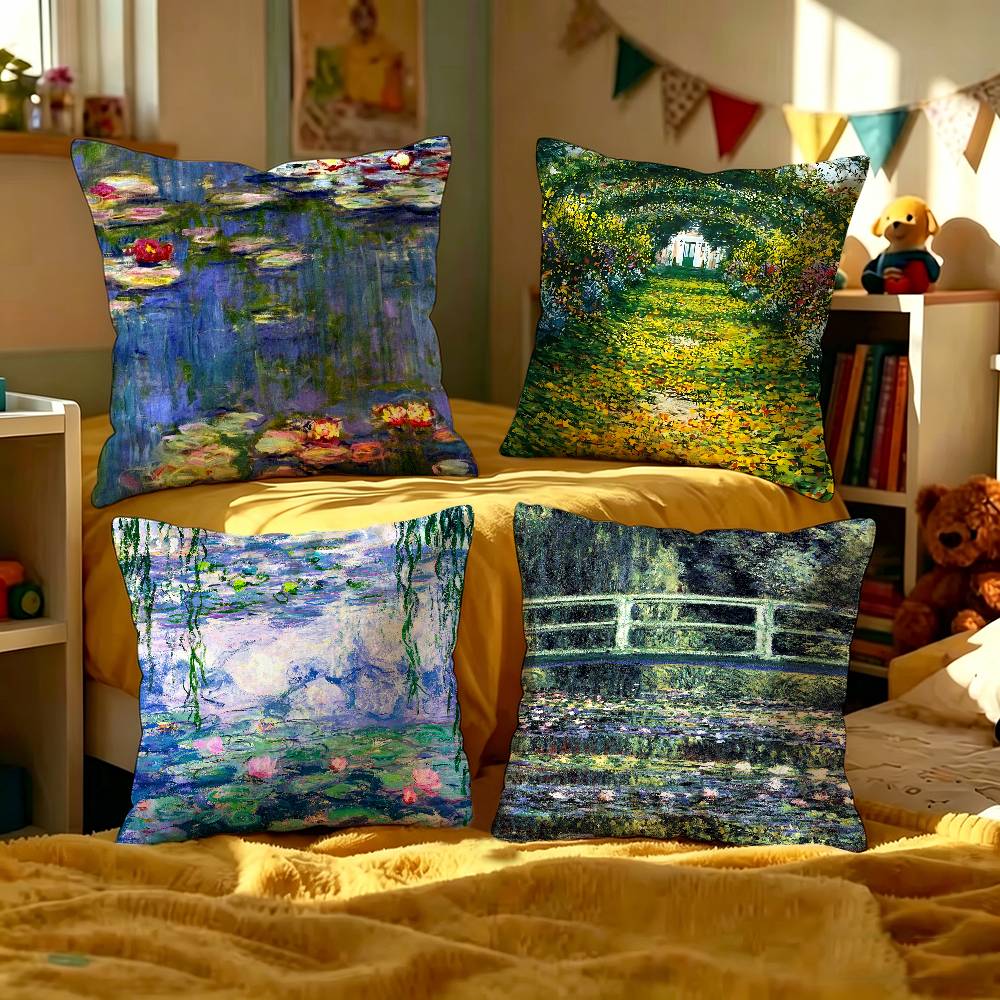หมอนศิลปะภาพวาดคลอด มอนีต์ หมอ - Home Art Textiles บทวิจารณ์และราคา